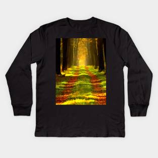 Beautiful Forest Trees of Nature Kids Long Sleeve T-Shirt